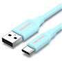 Cabo USB 2.0 Tipo-C Vention COKSF/ USB Tipo-C Macho - USB Macho/ Até 60W/ 480Mbps/ 1m/ Azul