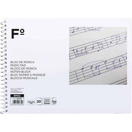 Bloco Musica Folio 20 Fls. Ao Baixo