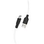 Cabo de Carregamento em Silicone USB-A / Micro USB, Hoco X21 - Preto / Branco