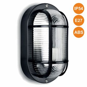 Aplique Olho De Boi E27 Ip54 Preto