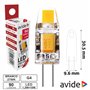 Lâmpada Led G4 1.2W 12V 2700K 90Lm Avide