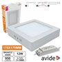Painel Leds Quadrado Superfície 12W 170Mm 4000K 840Lm Avide