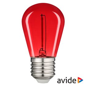 Lâmpada E27 1W 230V Led Filamento Vermelho 50Lm Avide