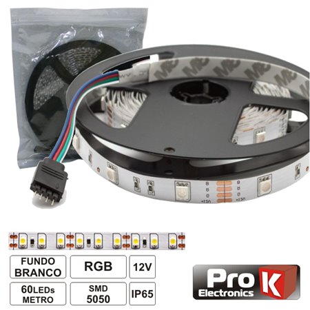 Fita 300 Leds 5050 Impermeável Rgb 12V 5M Prok