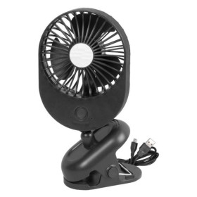 Ventoinha De Secretária Usb 5V C/ Mola Preto