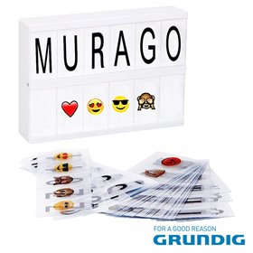 Caixa De Luz 8 Leds A5 100 Letras 21X15X4.1Cm Grundig