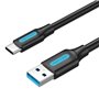 Cabo USB 3.0 Tipo-C Vention COZBF/ USB Macho - USB Tipo-C Macho/ Até 60W/ 5Gbps/ 1m/ Preto
