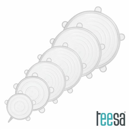 Conjunto 6 Tampas De Silicone Teesa