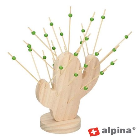 Suporte C/ Palitos Bambu P/ Espetos De Festa 28 Peças Alpina