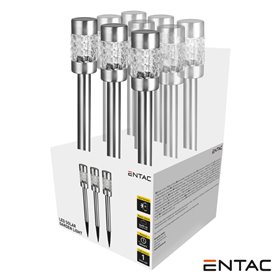 Expositor 9 Candeeiros Solar Led Redondo Mosaico Entac