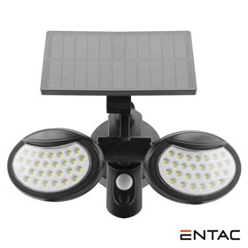 Lâmpada Exterior Solar 10W C/ Sensor Pir Entac