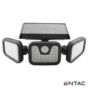 Candeeiro Exterior 15W C/ Sensor Pir Painel Solar Entac