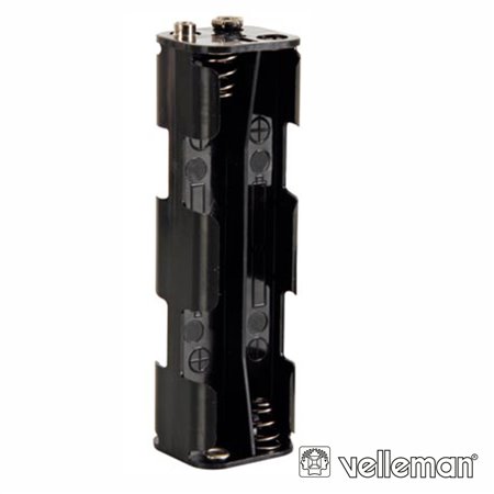 Suporte P/ 8 Pilhas Aa C/ Terminais Clip Velleman