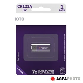 Pilha Lithium Cr123A 3V 1X Blister Agfaphoto