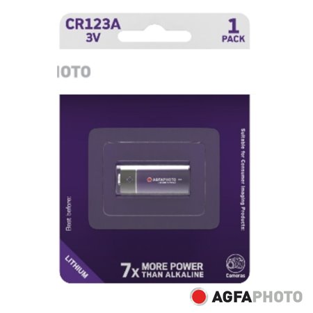Pilha Lithium Cr123A 3V 1X Blister Agfaphoto