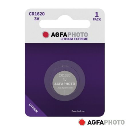 Pilha Lithium Botão Cr1620 3V 1X Blister Agfaphoto