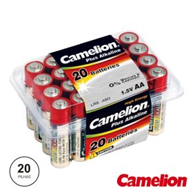 Pilha Alcalina Lr6/Aa 1.5V 20X Blister Camelion