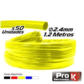 Tubo Manga Termoretráctil 2.4Mm 1.2M 50X Amarelo Prok