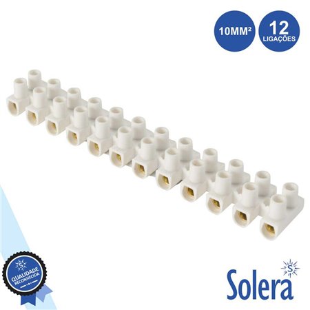 Barra De Junção 12 Cond 57A 10Mm² Branco Solera