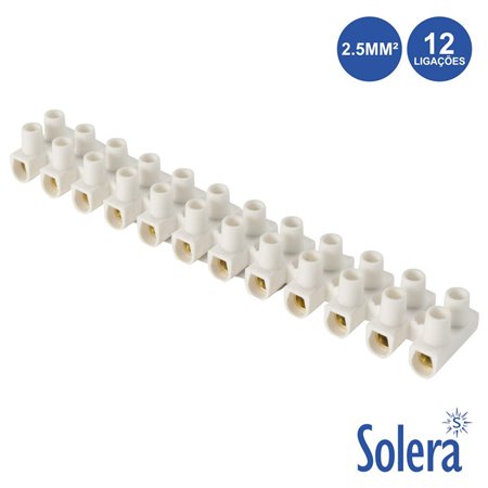 Barra De Junção 12 Cond 18A 2.5Mm² Branco Solera