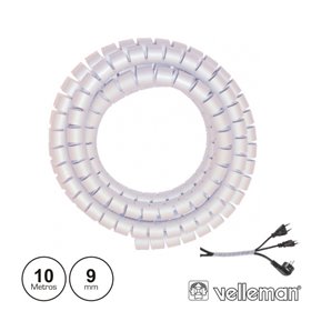 Protector De Cabo Espiral Branco Transp. 10M Ø 9Mm Velleman