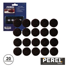 Autocolantes Feltro Redondos 20Mm 20X Perel
