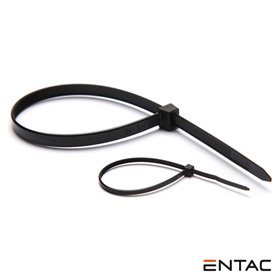 Conjunto 50 Braçadeiras Nylon 2.5X200Mm Preto Entac