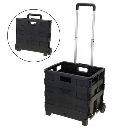 Cesto C/ Rodas Dobrável Trolley P/ Transporte De Compras