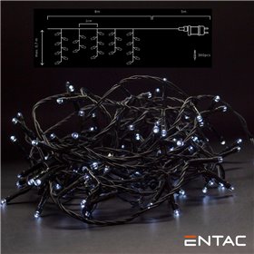 Grinalda 360 Leds 6400K Cortina 8Mt