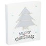 Placa Decorativa Merry Christmas Mdf C/ 6 Leds