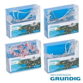 Conjunto De Luzes C/ 10 Leds Branco 1.2M Grundig