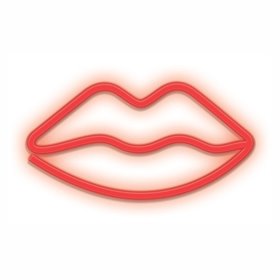 Luz Led Neon Em Forma De Lábios