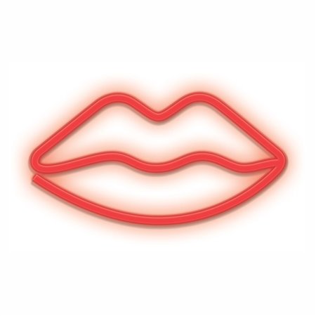 Luz Led Neon Em Forma De Lábios