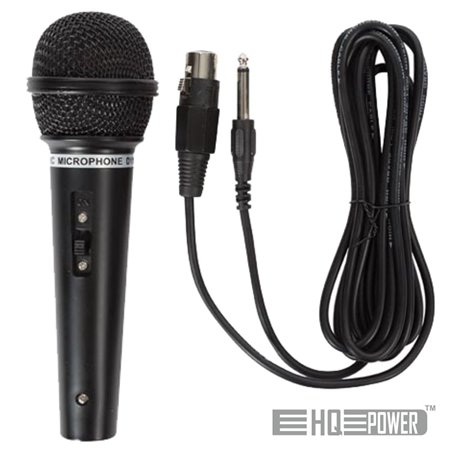 Microfone Dinâmico C/ Cabo 80Hz-12Khz 3M Hq Power