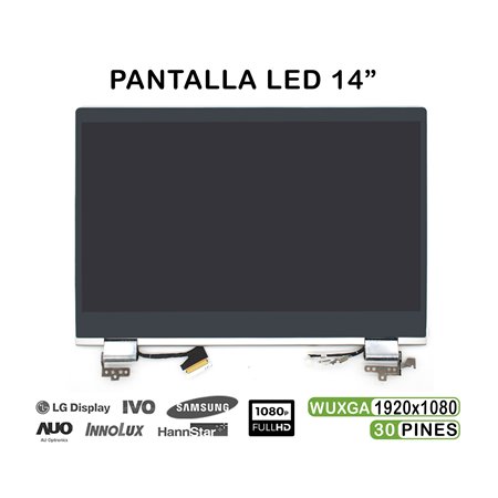 Ecrã Completo LED de 14" para Portátil HP Pavilion X360 14-Cd 14M-Cd