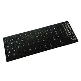 Etiqueta para Transformar-Se em Teclado em Idioma Turco Preto