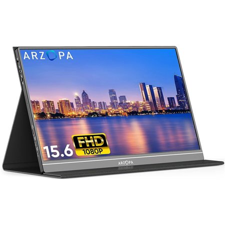 Monitor Portátil Arzopa A1 Gamut de 15.6" FHD Ips com Hdmi USB-C para PC Mac Ps5 Switch