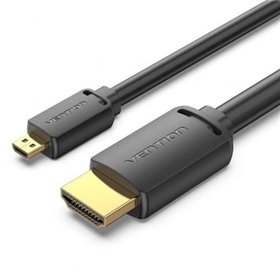 Cabo Micro HDMI 2.0 4K Vention AGIBF/ HDMI Macho - Micro HDMI Macho/ 1m/ Preto