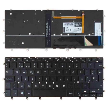 Teclado Retroiluminado para Portatil Dell XPS 13 9343 9350 7347 7348 Preto