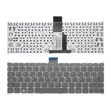 Teclado para Acer Aspire S3, S5, V5-121, One 756 TravelMate B1 Cinzento