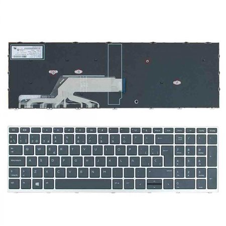 Teclado para Portatil HP ProBook 450 G5 455 G5 470 G5 Preto com Estrutura Prata