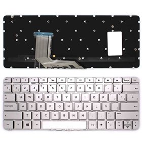 Teclado para Portatil HP Spectre 13-4000 13-4100 13-4200 X360 Prata Sem Estrutura