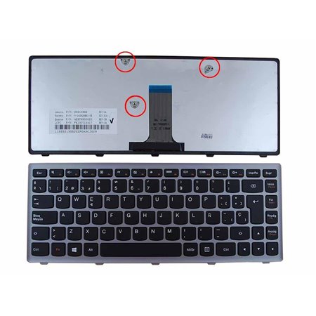 Teclado para Portatil Lenovo Flex 14 G400S Preto com Estrutura Prata