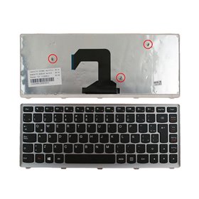 Teclado para Portatil Lenovo U410 Preto com Estrutura Prata