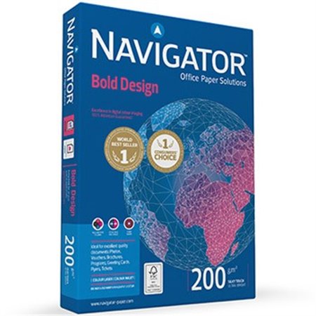 Papel 200gr Fotocopia A4 Navigator Bold Design 1x 150 Folhas