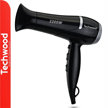 Secador de Cabelo 2200W Preto TECHWOOD