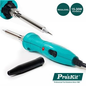 FERRO DE SOLDAR 15W-30W C/ RESISTÊNCIA EM CERÂMICA PROSKIT