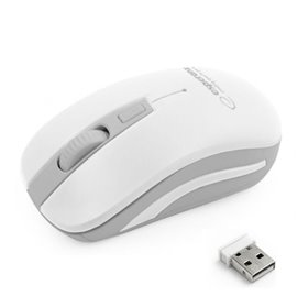 Rato Óptico 800/1200/1600 DPI s/ Fios 2.4GHz Branco/Cinzento