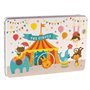 Quebra-cabeça temático Apli Kids Circus - 24 peças de 8x8cm - Design exclusivo de Lily Lane - Fácil manuseio para crianças - Pap