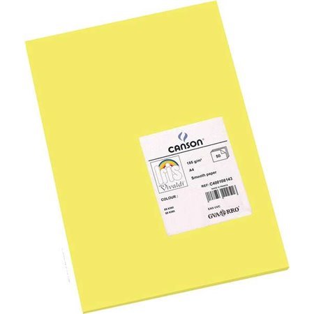 Canson Guarro Pacote de 50 cartolina Iris A4 185g - 21x29,7cm - Cor Kiwi